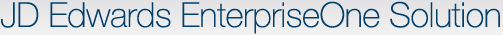 JD Edwards EnterpriseOne  Solution